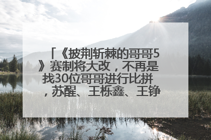 《披荆斩棘的哥哥5》赛制将大改，不再是找30位哥哥进行比拼，苏醒、王栎鑫、王铮亮、张远等多名男团选手被曝将参加