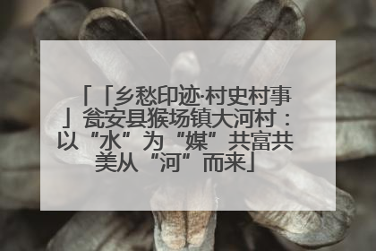 「乡愁印迹·村史村事」瓮安县猴场镇大河村：以“水”为“媒”共富共美从“河”而来