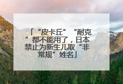 “皮卡丘”“耐克”都不能用了，日本禁止为新生儿取“非常规”姓名