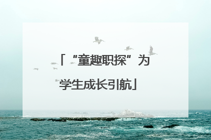 “童趣职探”为学生成长引航