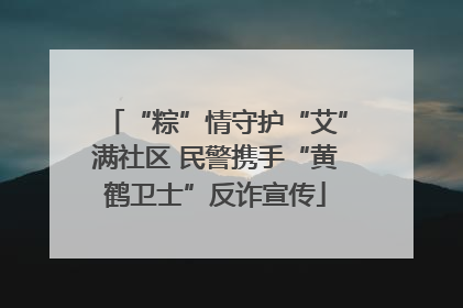 “粽”情守护“艾”满社区 民警携手“黄鹤卫士”反诈宣传