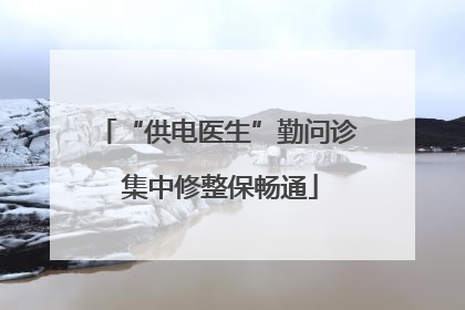 “供电医生”勤问诊 集中修整保畅通