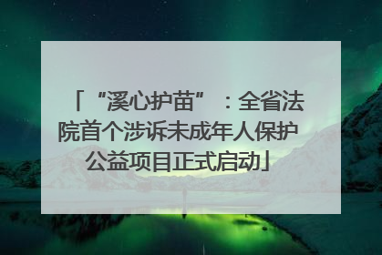 “溪心护苗”：全省法院首个涉诉未成年人保护公益项目正式启动