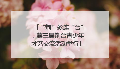 “荆”彩连“台”，第三届荆台青少年才艺交流活动举行