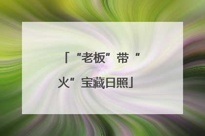 “老板”带“火”宝藏日照