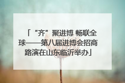 “齐”聚进博 畅联全球——第八届进博会招商路演在山东临沂举办