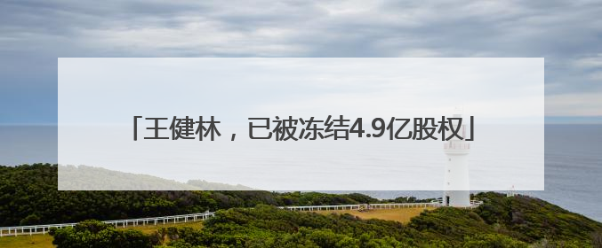 王健林，已被冻结4.9亿股权