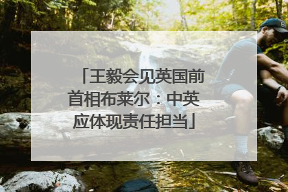 王毅会见英国前首相布莱尔：中英应体现责任担当