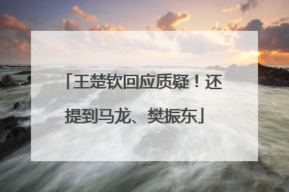 王楚钦回应质疑！还提到马龙、樊振东