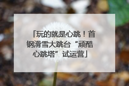 玩的就是心跳！首钢滑雪大跳台“顽酷心跳塔”试运营