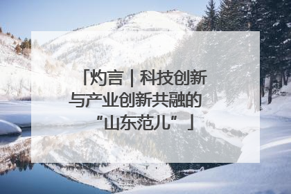 灼言｜科技创新与产业创新共融的“山东范儿”