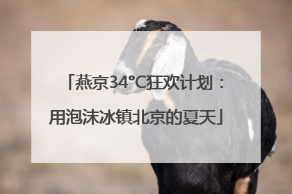 燕京34°C狂欢计划：用泡沫冰镇北京的夏天