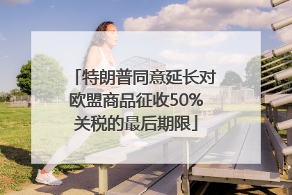 特朗普同意延长对欧盟商品征收50%关税的最后期限