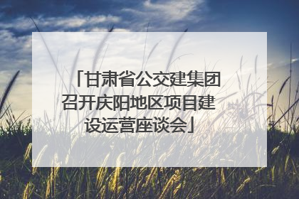 甘肃省公交建集团召开庆阳地区项目建设运营座谈会