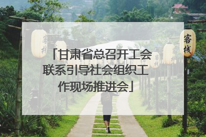甘肃省总召开工会联系引导社会组织工作现场推进会