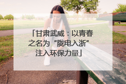 甘肃武威：以青春之名为“陇电入浙”注入环保力量