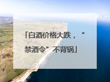 白酒价格大跌，“禁酒令”不背锅