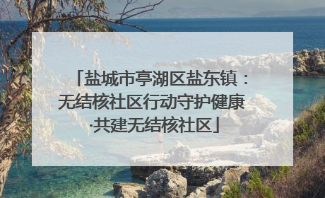 盐城市亭湖区盐东镇：无结核社区行动守护健康 ·共建无结核社区