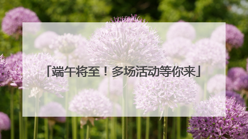 端午将至！多场活动等你来