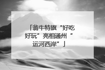 翁牛特旗“好吃好玩”亮相通州“运河西岸”