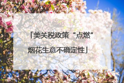 美关税政策“点燃”烟花生意不确定性