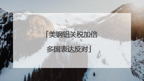 美钢铝关税加倍 多国表达反对
