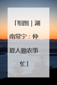 组图｜湖南常宁：仲夏人勤农事忙