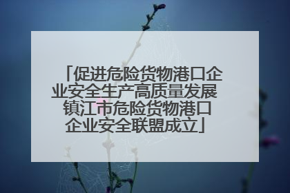 促进危险货物港口企业安全生产高质量发展 镇江市危险货物港口企业安全联盟成立