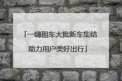 一嗨租车大批新车集结 助力用户美好出行