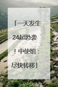 一天发生24起恐袭！中使馆：尽快转移