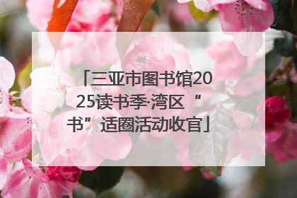 三亚市图书馆2025读书季·湾区“书”适圈活动收官
