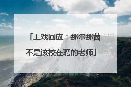 上戏回应：那尔那茜不是该校在聘的老师