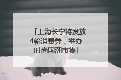 上海长宁将发放4轮消费券，举办时尚国潮市集