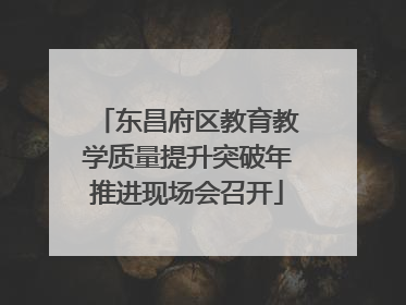 东昌府区教育教学质量提升突破年推进现场会召开