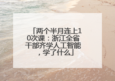 两个半月连上10次课：浙江全省干部齐学人工智能，学了什么