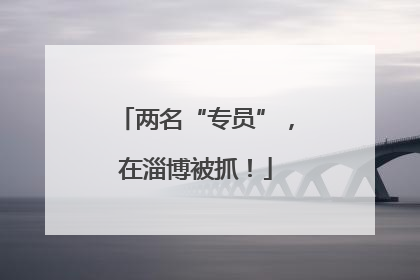 两名“专员”，在淄博被抓！