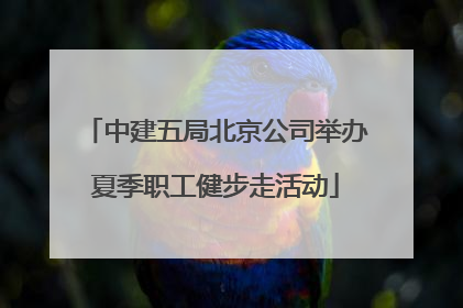 中建五局北京公司举办夏季职工健步走活动