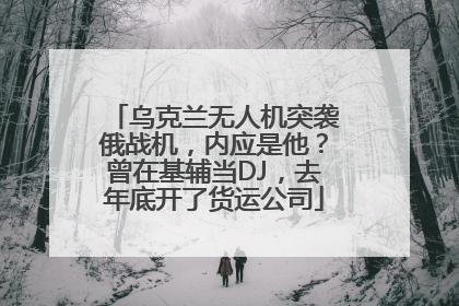 乌克兰无人机突袭俄战机，内应是他？曾在基辅当DJ，去年底开了货运公司