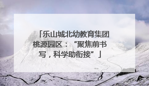 乐山城北幼教育集团桃源园区：“聚焦前书写，科学助衔接”