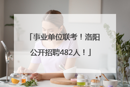 事业单位联考！洛阳公开招聘482人！