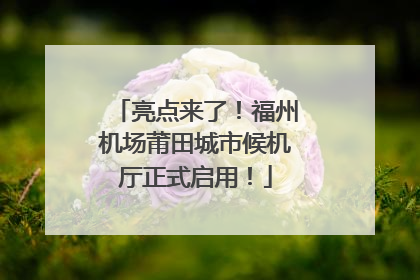 亮点来了！福州机场莆田城市候机厅正式启用！