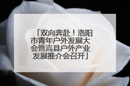 双向奔赴！洛阳市青年户外发展大会暨嵩县户外产业发展推介会召开