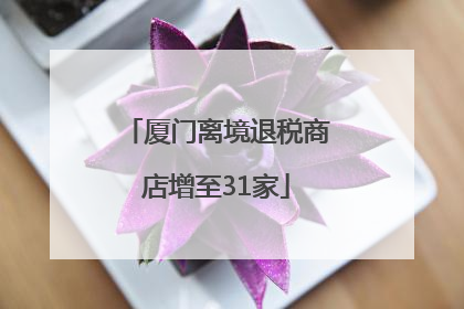 厦门离境退税商店增至31家