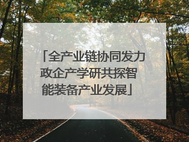 全产业链协同发力 政企产学研共探智能装备产业发展