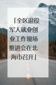 全区退役军人就业创业工作现场推进会在北海市召开