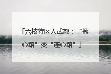 六枝特区人武部：“揪心路”变“连心路”