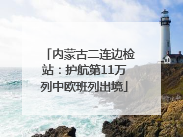 内蒙古二连边检站：护航第11万列中欧班列出境