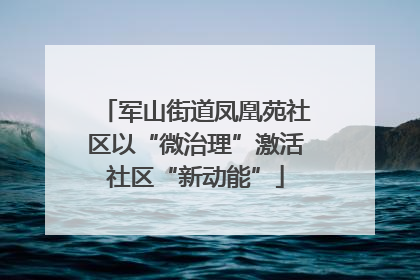 军山街道凤凰苑社区以“微治理”激活社区“新动能”
