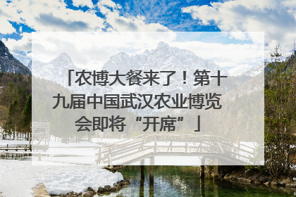 农博大餐来了！第十九届中国武汉农业博览会即将“开席”