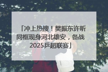 冲上热搜！樊振东许昕同框现身河北雄安，备战2025乒超联赛